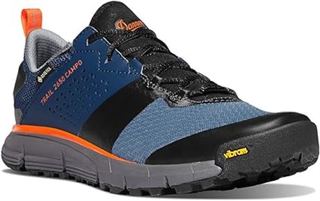 US 9.5 - Danner Mens Hiking Shoes Trail 2650 Campo 3" Blue/Orange GTX