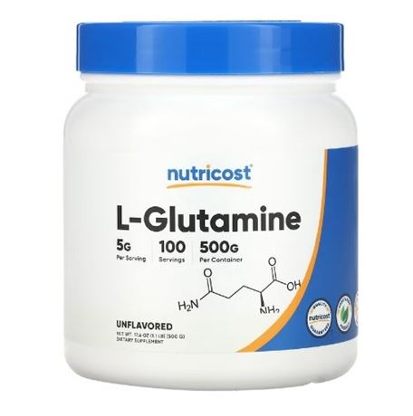 Nutricost, L-Glutamine, Unflavored, 17.6 oz (500 g)