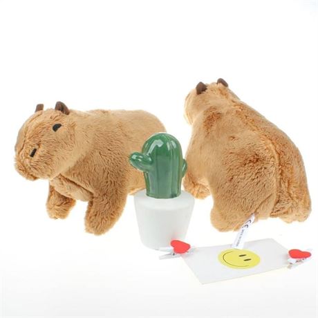 7.8 in Capybara Stuffed Animal 2 Pack