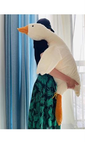 Large Goose Stuffed Animals，51 Inch Tanha Big Huge Goose Duck Plush Pillow Toy,