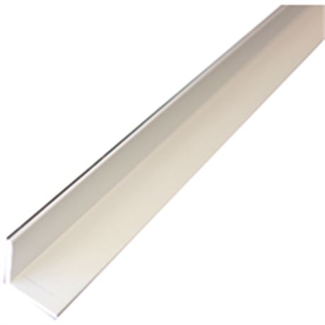 M-D Aluminum Angle Equal Leg, 72"L X 1"W X 1"H X 1/16"D, Anodized Silver