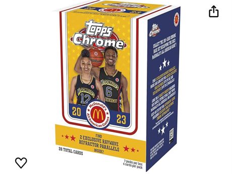 Topps 2023 McDonald's All-American Chrome Basketball Factory Sealed Value Box -