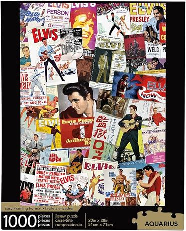AQUARIUS Elvis Movie Poster Collage Puzzle (1000 Piece Jigsaw Puzzle) - Official