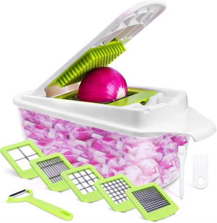 Vegetable Chopper Veggie Chopper, 12-in-1 Food Choppers and Dicers Hand, Onion