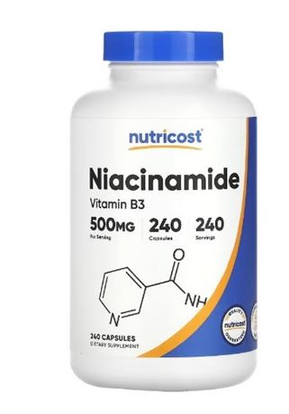 Nutricost, Niacinamide, 500 mg, 240 Capsules
