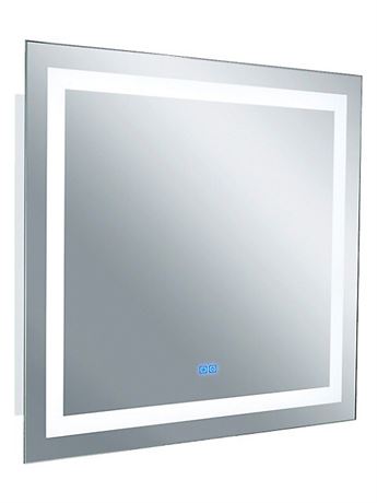 CWI Lighting Abril Rectangle Matte White LED 40" Mirror