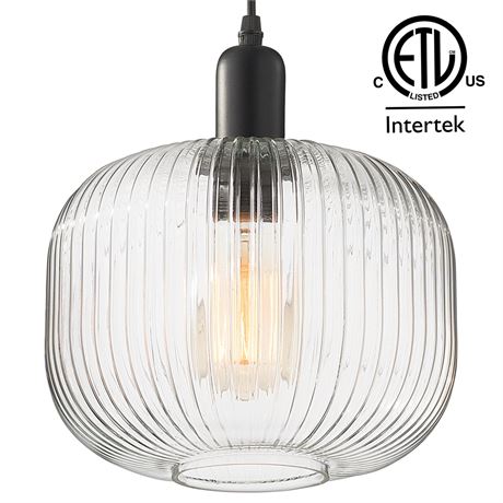 Fine Art Lighting Ltd. | Matte Black Modern/contemporary LED Ribbed Glass Globe