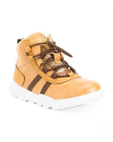 Xray Drawstring Toddler Boys' Sneaker Boot Wheat color with Side Zip ~Size US6