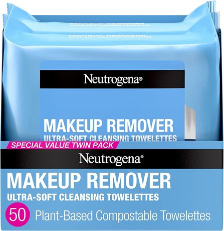 Neutrogena Makeup Removing Wipes Twin Pack, Pack of 2