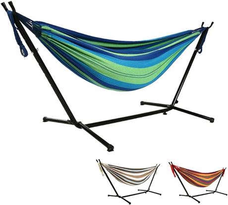 Goutime 9Ft Double Hammock with Detachable Stand Includes...
