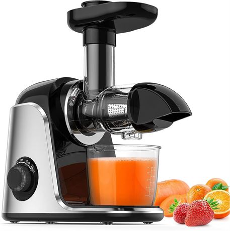 Sboly Juicer, Slow Masticating Juicer with 2 Speed Modes & Reverse Function