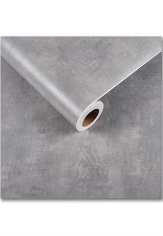 CRE8TIVE 24"x118" Grey Concrete Wallpaper Peel and Stick Textured Concrete Conta