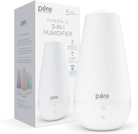 Pure Enrichment® PureSpa™ XL 3-in-1 Cool Mist Humidifier, Esse....