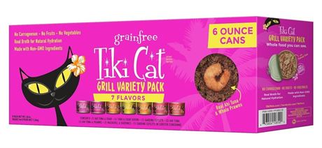 Tiki Cat Grill, Tuna & Crab Surimi, High-Protein and 100% Non-GMO Ingredients, W