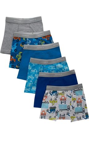 Size 2T/3T Hanes Boys' Potty Trainer Underwear, Boxer Briefs Available, 6-Pack
