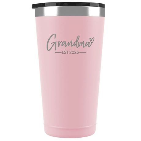 Grandma Est. 2023 - New Grandma Gifts - 16 oz Insulated Stain...