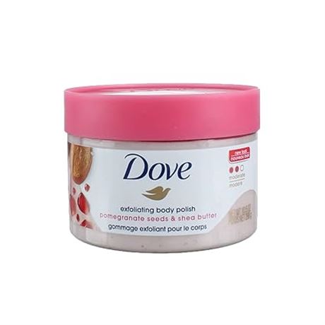 10.5 oz (Pack of 2) Dove Exfoliating Body Polish, Pomegranate and Shea Butter