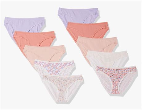 Amazon Essentials Women's Cotton Bikini Brief Underwear (Available in Plus Size)