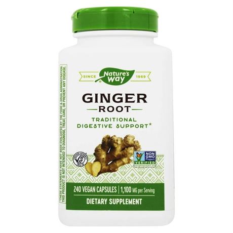240 Vegan Capsules - Nature's Way, Ginger Root, Promotes Digestive Comfort*,1,10