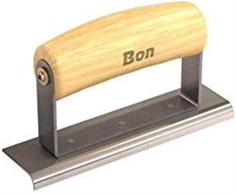 Bon 12-436 Edger - Stainless Steel 6-in. X 1 1/2-in. - 1/4-in.Rad X 3/8-in. Lip Wood Handle