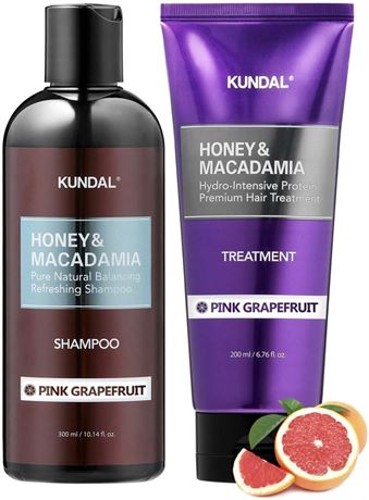 KUNDAL Pink Grapefruit Scent Sulfate Free Shampoo and Conditioner Set 16.9 fl oz