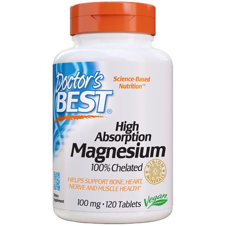 Doctor's Best High Absorption Magnesium 100 Mg 120 Tablets