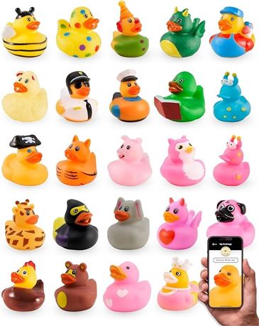 Jeep Ducks for Ducking - Assorted Ducks for Jeeps - 25 pc 2" Rubber Ducks Jeep