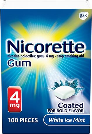 Nicorette 4 mg Nicotine Gum to Help Quit Smoking