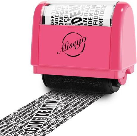 Miseyo Wide Confidential Roller Stamp Identity Theft Stamp 1.5 Inch