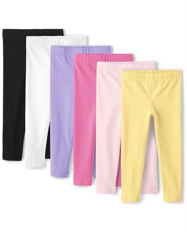 The Children's Place Toddler Girls Leggings 6-Pack | Size 4T | Pink | Cotton