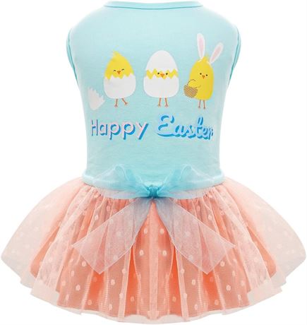M, cyeollo Dog Dress Easter Clothes Cute Cartoon Eggs Holiday Eater Day Outfits