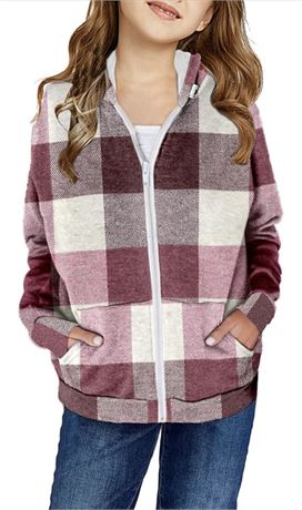 Size-4-5yrs, Sidefeel Girls Long Sleeve Zip Up Hoodie Sweatshirt Casual Coat