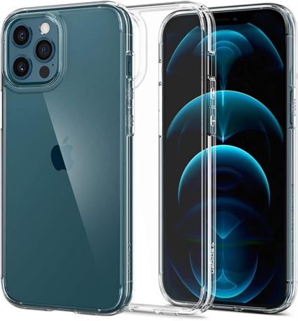 iPhone 12 Pro/12 Spigen Ultra Hybrid Phone Case (Crystal Clear)