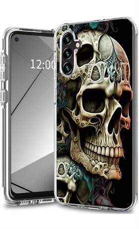 Rossy for Samsung A14 5G Case Galaxy A14 5G Clear Case with Cool Skull Pattern f