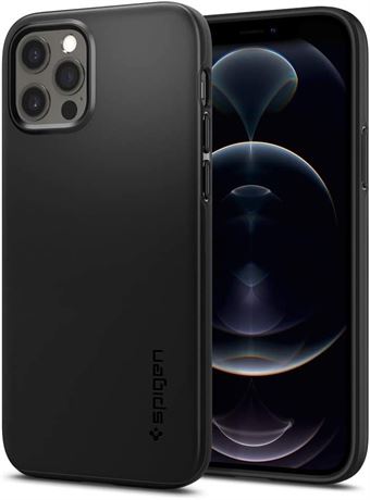 iPhone 12 Pro/12 Spigen Ultra Hybrid Mobile Case (Black)
