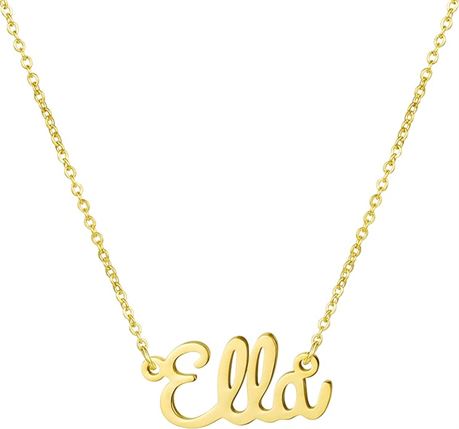 Yiyang Personalized Name Necklace 18K Gold Plated Stainless Steel Pendant Jewelr