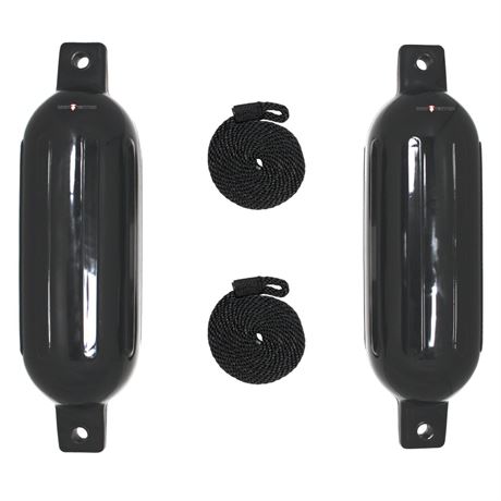 Extreme Max 3006.7204 BoatTector Inflatable Fender Value 2-Pack - 6.5 X 22 Black