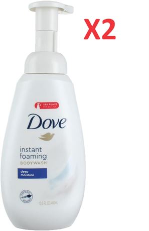 2-PACK Dove Shower Foam, Deep Moisture, 13.5 oz