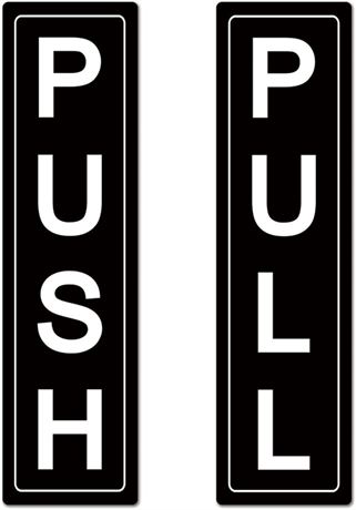 SINKAA Push Pull Door Signs, Acrylic Door Sign for Glass Door, Business, Stores,