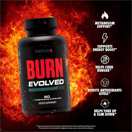 Burn Evolved Sculptnation Fat Burner Weight Loss Hot Muscles Thermogenic