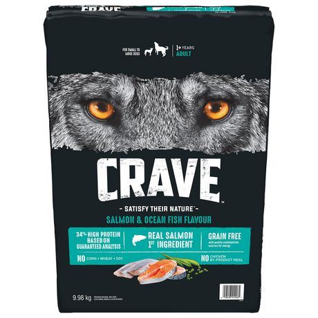 Crave Real Salmon & White Fish High Protein Dry Dog Food Adult, 9.98KG
