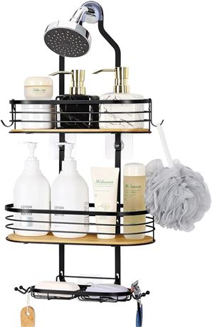 Shower Caddy Over Shower Head, Hanging Shower Caddy, Shower Basket with Suction