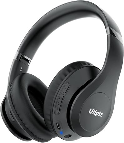 Uliptz Wireless Bluetooth Headphones, 65H Playtime Over Ear Headphones with Micr