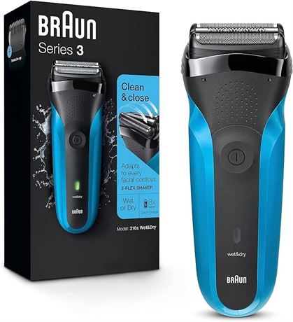 Braun Series 3 310s Wet & Dry Electric Shaver for Men/Rechargeable Electric Razo
