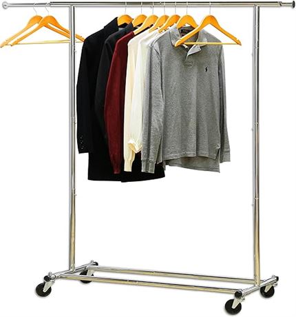 SimpleHouseware Clothing Rack Heavy Duty Garment Rack, Chrome