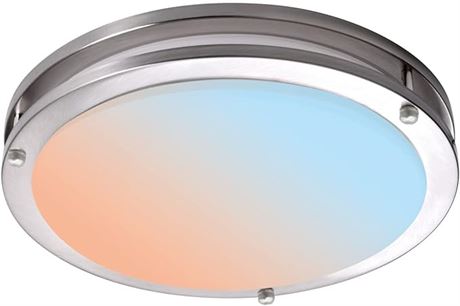 15 inch - VOTATEC Flush Mount LED Ceiling Light Brushed Nickel (15 Inch / 24 Wat
