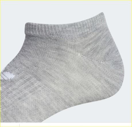 ADIDAS Trefoil Cotton No-Show Socks (Grey)