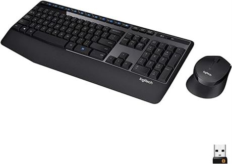Logitech MK345 Wireless Combo Full-Sized Keyboard with Palm...