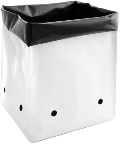 Hydro Crunch D94002118-10PC B&W PE Grow Bag Set, 20 Gal (10-Pack), Black/White