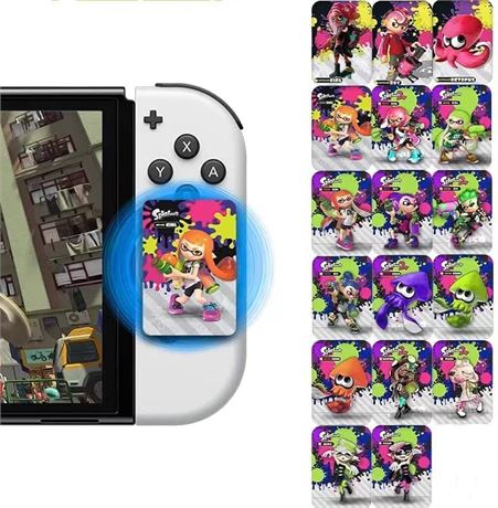 Splatoon New Full Set of 17 Sheets amiibo 1-3 Universal Game Switch Props and Cl
